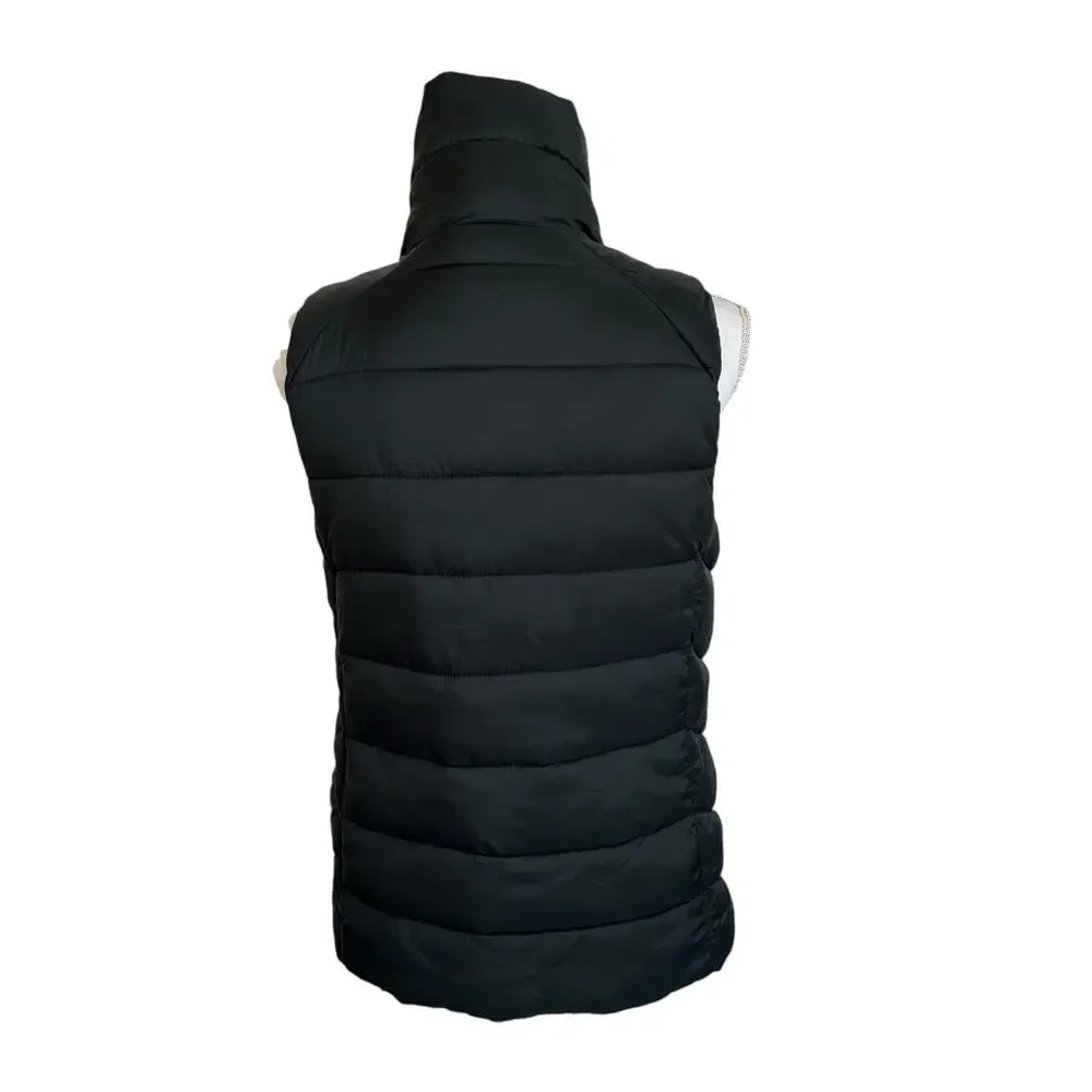Nicole Miller Puffer Vest Womens Size Small Gray Gorpcore Athleisure Activewear